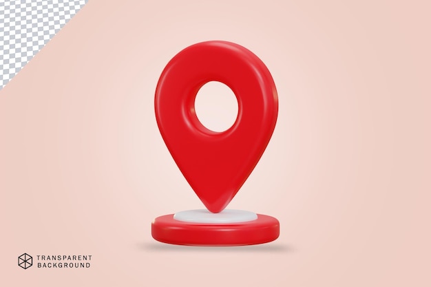 Location 3d icon of gps pointer or navigation marker vector icon illustration