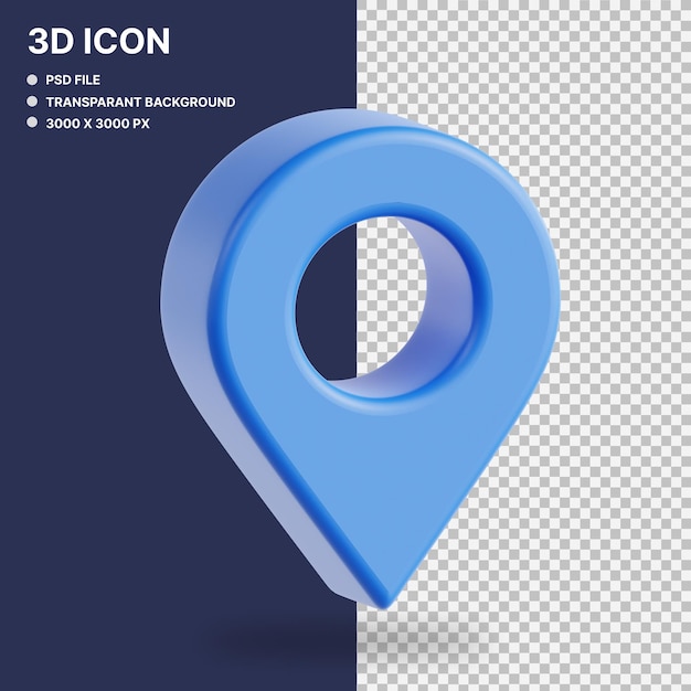 PSD location 3d icon