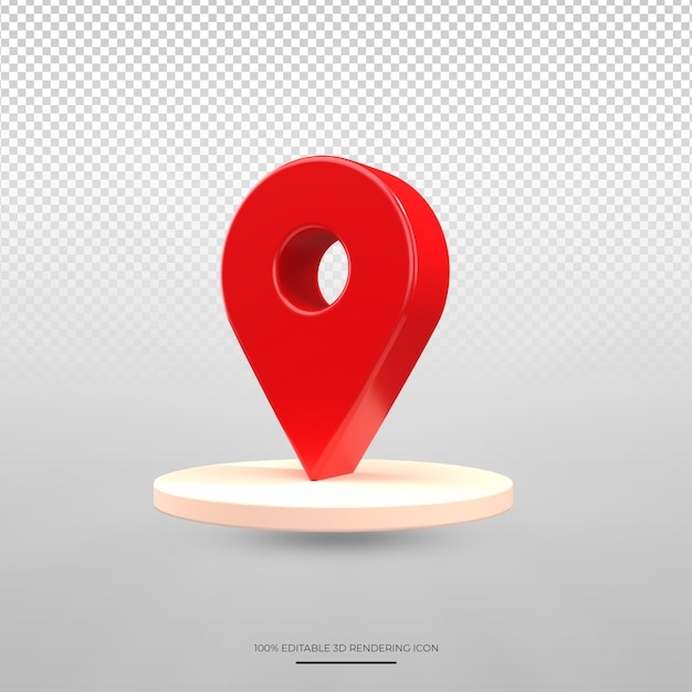 Location 3d render icon design