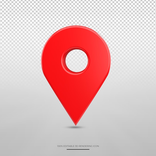 PSD location 3d render icon design