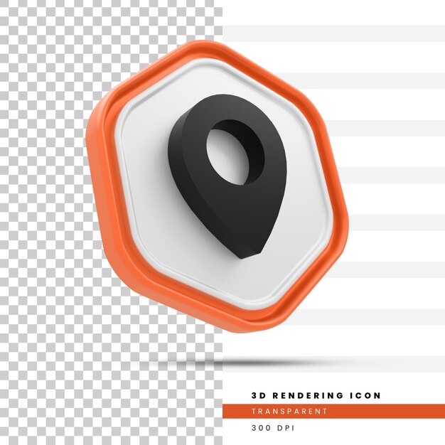 Location 3d render icon