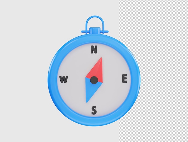 location direction map navigation compass icon 3d rendering vector illustration