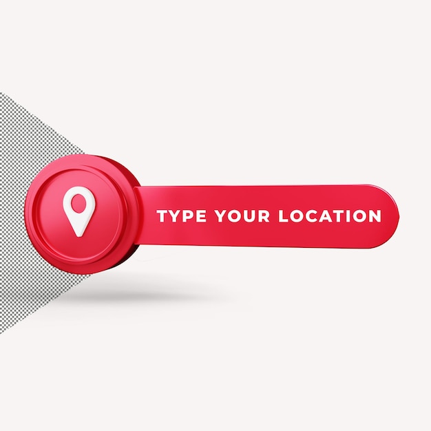 PSD location icon 3d render