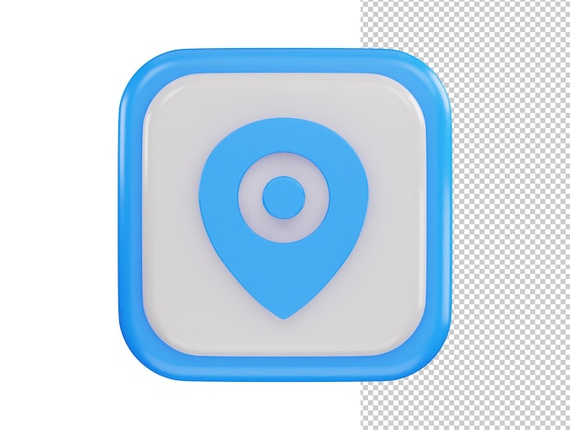 Location icon 3d rendering vector illustration