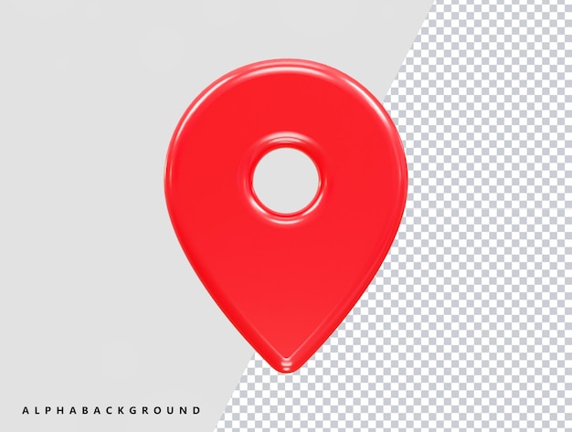 Location icon 3d rendering vector