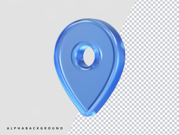 Location icon 3d rendering vector