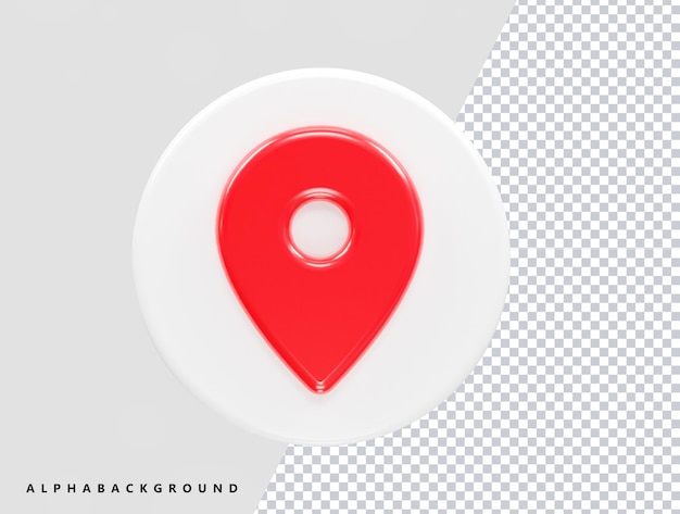 Location icon 3d rendering vector