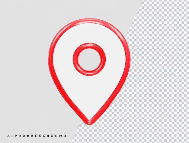 Location icon 3d rendering vector