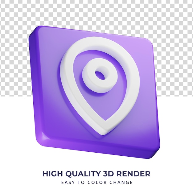 Location icon high quality 3d rendering isolated concept