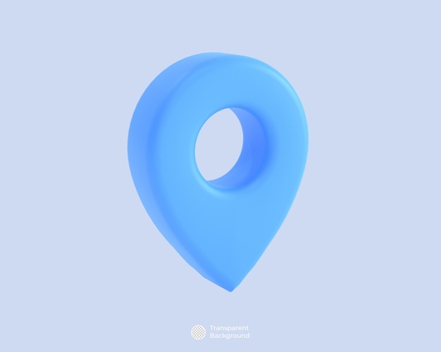 PSD location icon isolated 3d render illustration