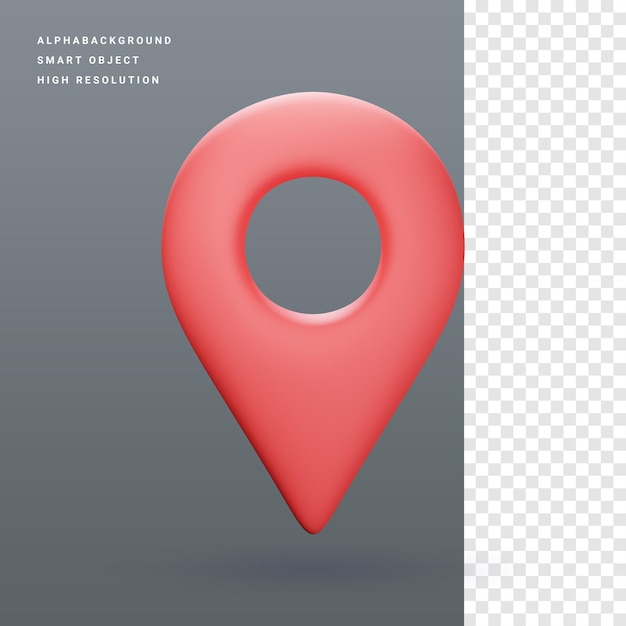 Location pin 3d icon illustration