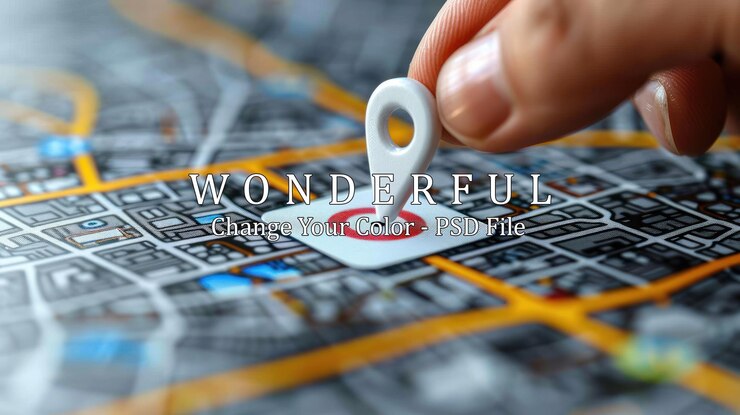 PSD location pin on a city map