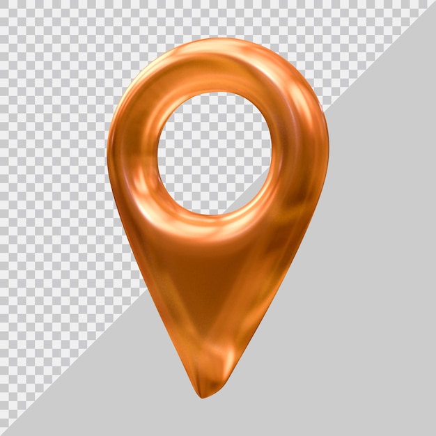 Location pin icon with 3d modern style