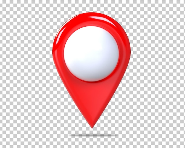 Location pin mark 3d icon on isolated background