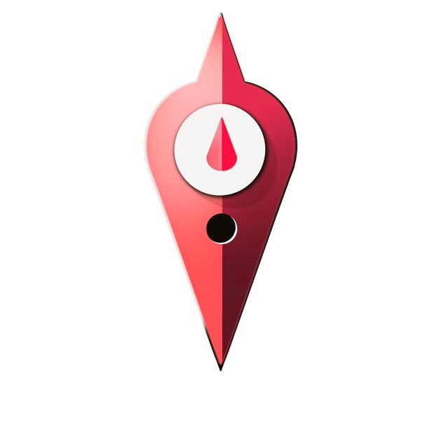 PSD location pin mark illustration