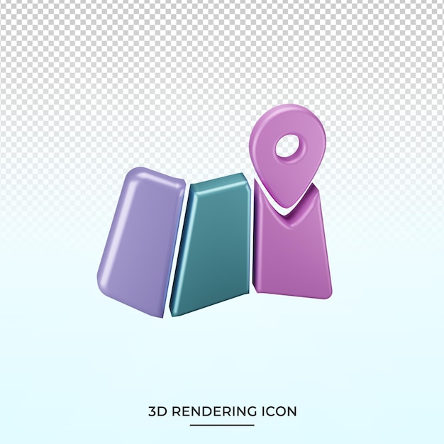 PSD location rendering 3d icon