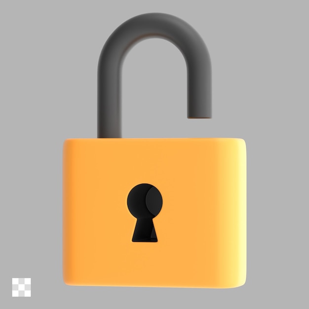 Lock 3d icon