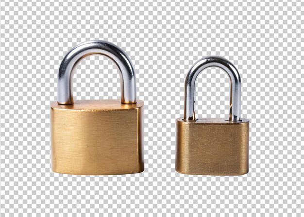 PSD lock isolated on transparent background