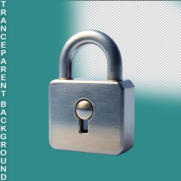 PSD lock isolated on transparent background