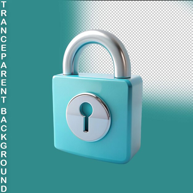 Lock isolated on transparent background