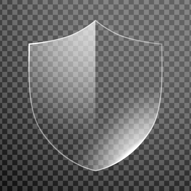 lock shield cyber security technology in white tone