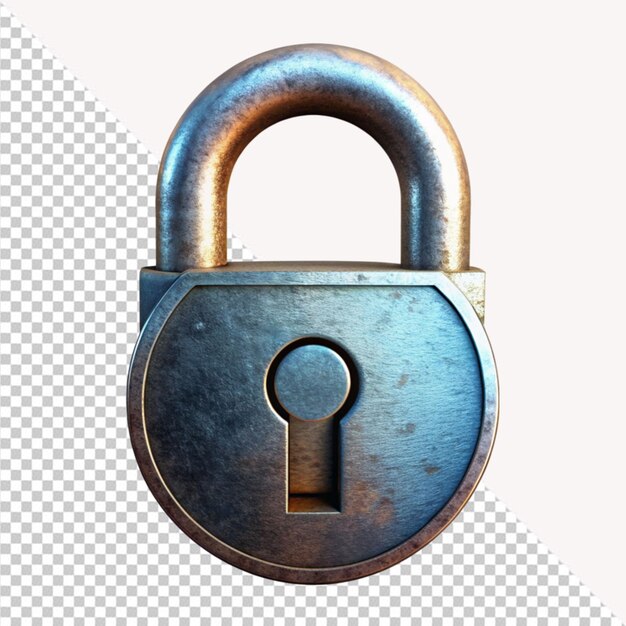 PSD lock on transparent background