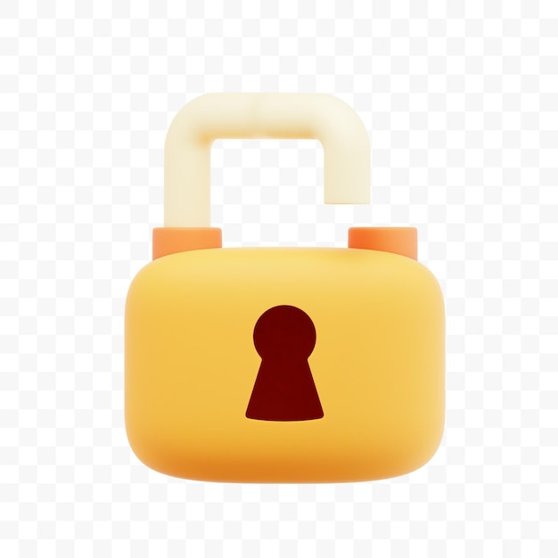 Lock Unlock 3D Illustration