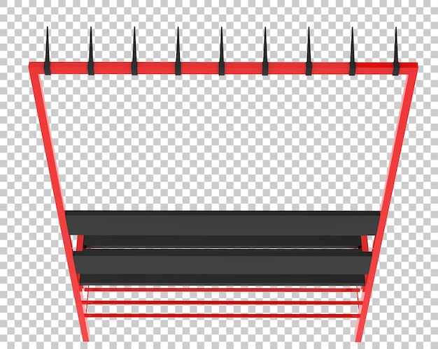 Скамейка в раздевалке на прозрачном фоне 3d рендеринг иллюстрации