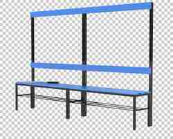 PSD locker room bench on transparent background 3d rendering illustration