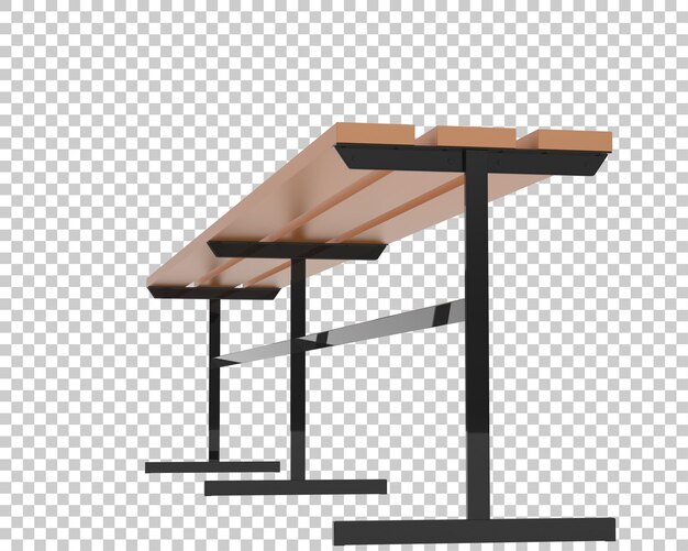 PSD locker room bench on transparent background 3d rendering illustration