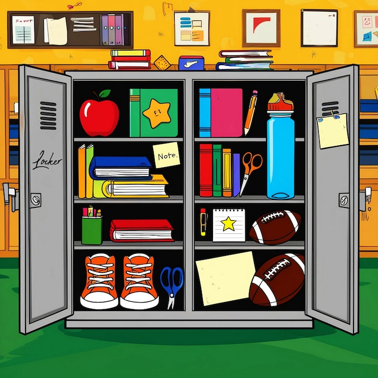 PSD a locker with a keypad ai generate