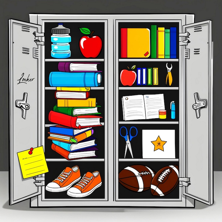 PSD a locker with a keypad ai generate