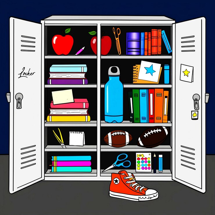 PSD a locker with a keypad ai generate