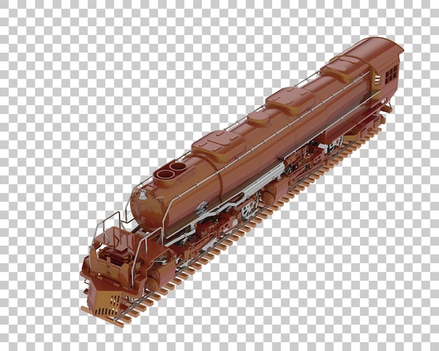 PSD locomotief op transparante achtergrond 3d-rendering illustratie