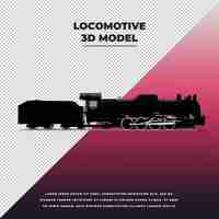 PSD locomotive 3d isolated