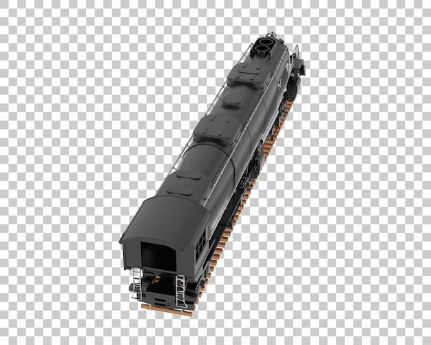 locomotive on transparent background 3d rendering illustration