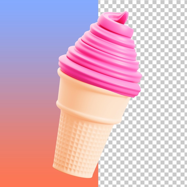 Lody Stożkowe Ilustracja 3d