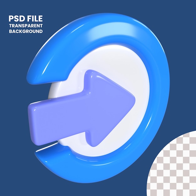 PSD ログイン 3d イラスト アイコン