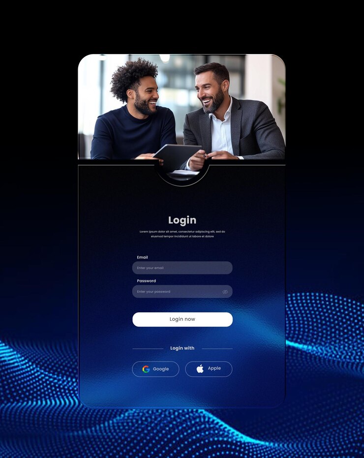 PSD login ui template design