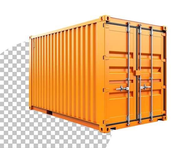 Logistieke containerobject met transparante achtergrond