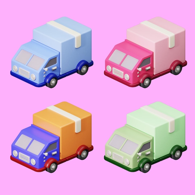 Logistyka furgonetki dostawczej 3d transport