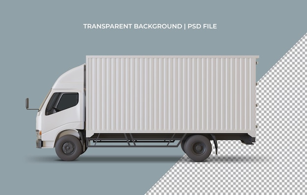 PSD logistyka przyczepy białej ciężarówki