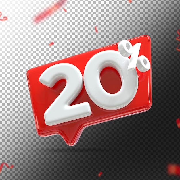 Logo 3d 20 off for promotion