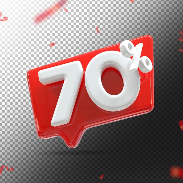로고 3d 70 프로모션을 위해 할인