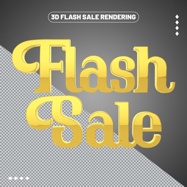 Logo 3d vendita flash per la promozione