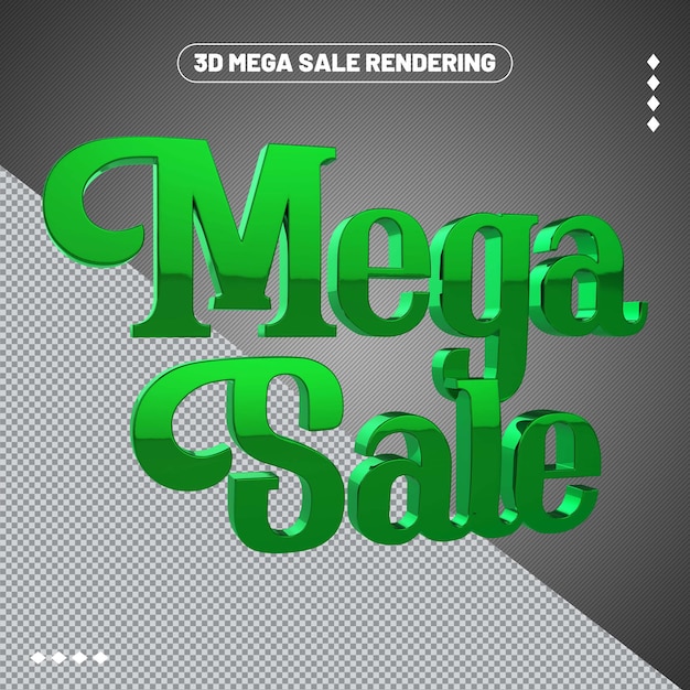 Logo 3d mega sale for promotion