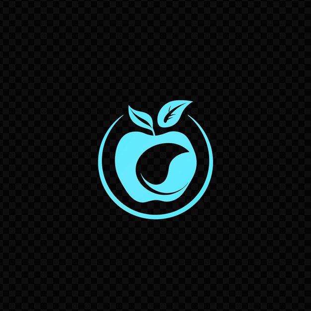 PSD a logo of an apple on a dark background