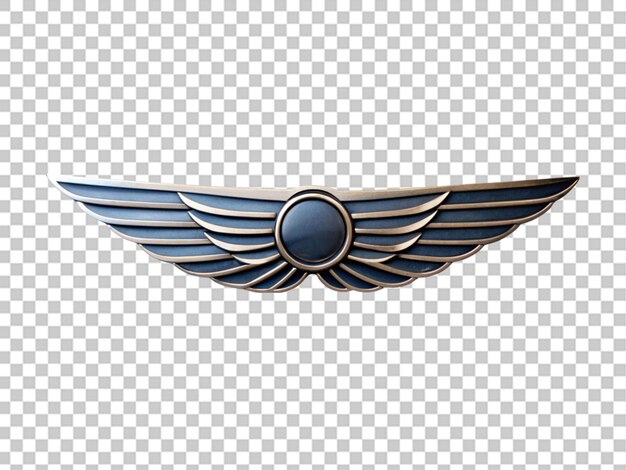 PSD logo aviation wings on transparent background