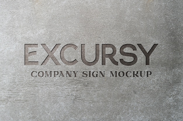 Logo on concrete wall mockup design