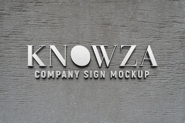 Logo on concrete wall mockup design